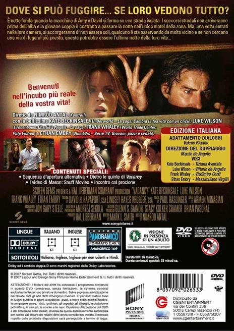 Vacancy (DVD) di Nimród Antal - DVD - 2