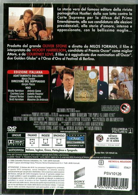 Larry Flint. Oltre lo scandalo (DVD) di Milos Forman - DVD - 2