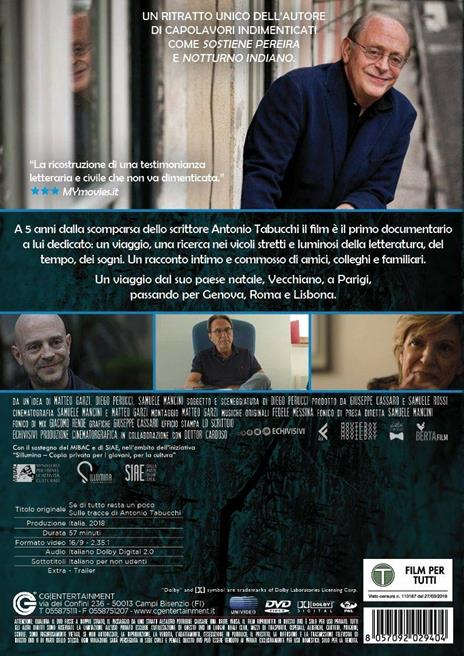 Se di tutto resta un poco. Sulle tracce di Tabucchi (DVD) di Diego Perucci - DVD - 2