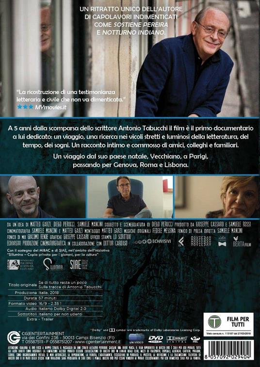 Se di tutto resta un poco. Sulle tracce di Tabucchi (DVD) di Diego Perucci - DVD - 2