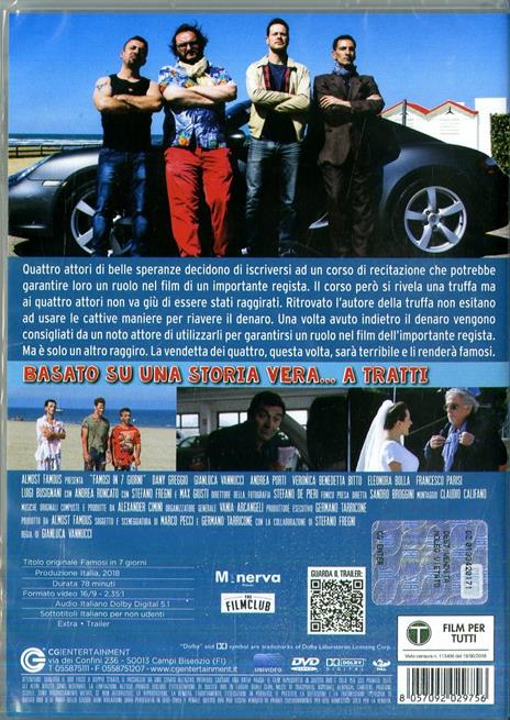 Famosi in sette giorni (DVD) di Gianluca Vannucci - DVD - 2