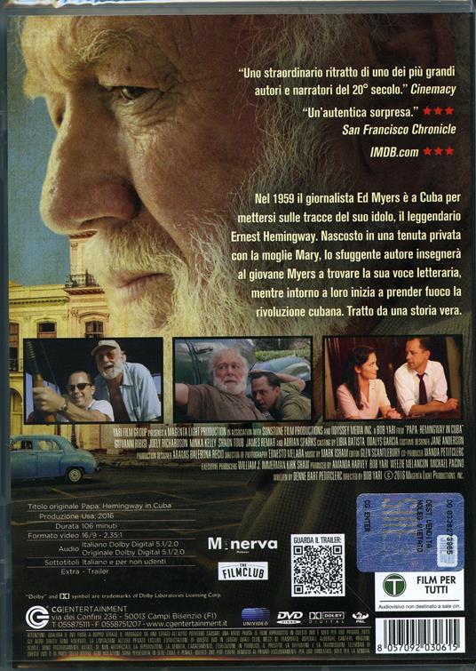 Papa, Hemingway in Cuba (DVD) di Bob Yari - DVD - 2