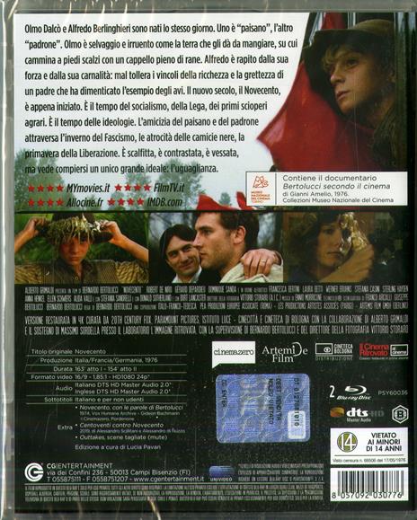Novecento. Parte 1 + Parte2 (2 Blu-ray) di Bernardo Bertolucci - Blu-ray - 2