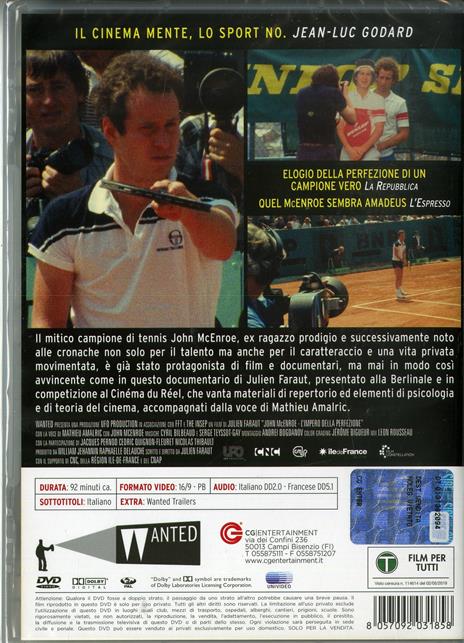 John McEnroe (DVD) di Julien Faraut - DVD - 2