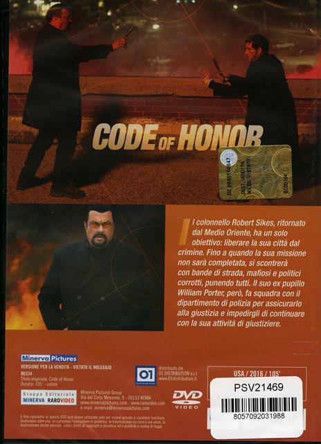 Code of Honor (DVD) di Michael Winnick - DVD - 2