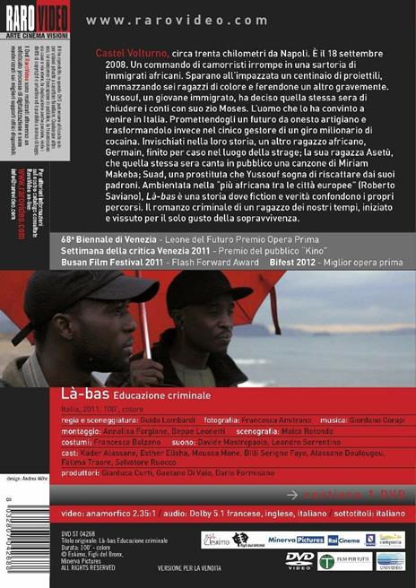 Là-Bas. Educazione criminale (DVD) di Guido Lombardi - DVD - 2