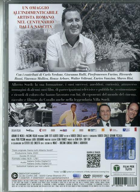 Siamo tutti Alberto Sordi (DVD) di Fabrizio Corallo - DVD - 2
