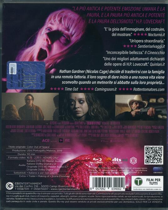 Il colore venuto dallo spazio (Blu-ray) di Richard Stanley - Blu-ray - 2