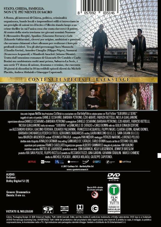 Suburra. Stagione 1. Serie TV ita (3 DVD) di Michele Placido,Andrea Molaioli,Giuseppe Capotondi - DVD - 2