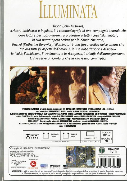 Illuminata di John Turturro - DVD - 2