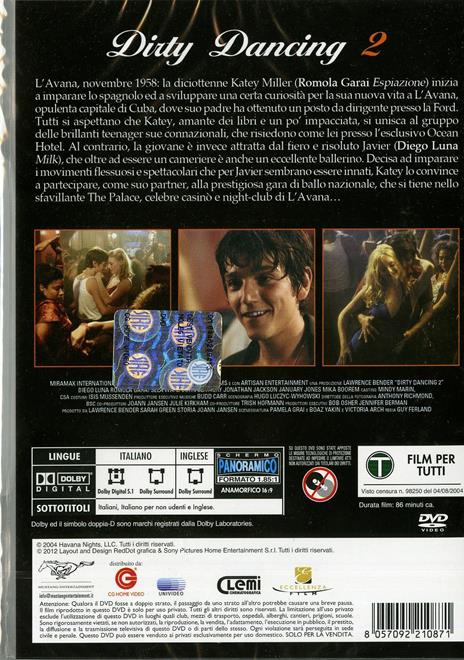 Dirty Dancing 2. Havana Nights di Guy Ferland - DVD - 2