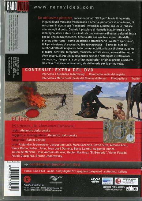 El Topo di Alejandro Jodorowsky - DVD - 2