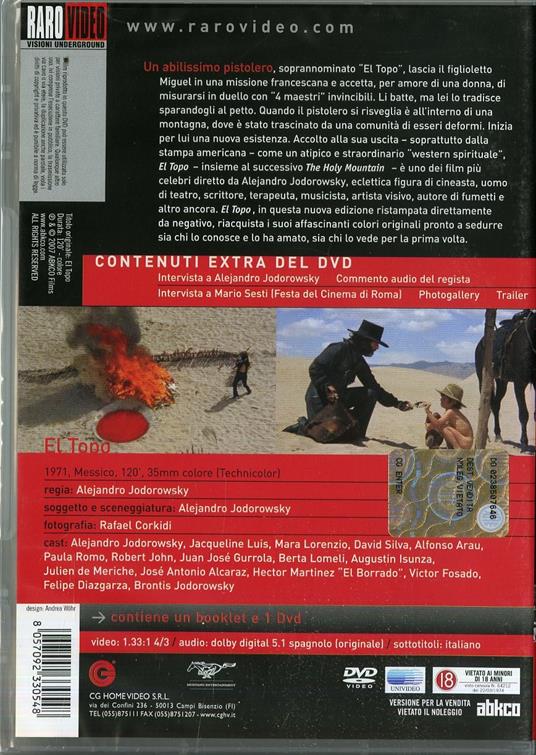 El Topo di Alejandro Jodorowsky - DVD - 2