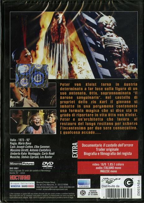Gli orrori del castello di Norimberga di Mario Bava - DVD - 2