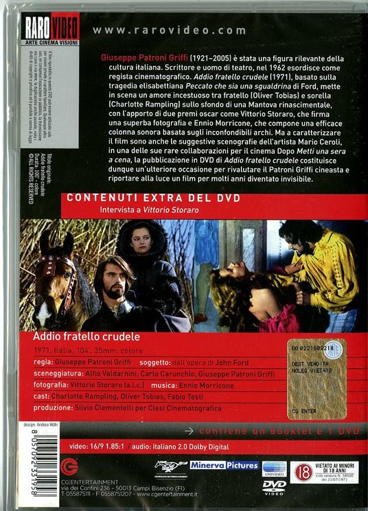 Addio fratello crudele di Giuseppe Patroni Griffi - DVD - 2