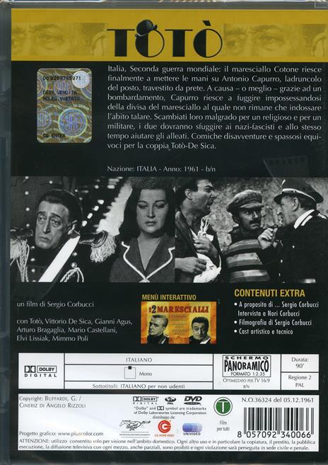 I due marescialli di Sergio Corbucci - DVD - 2