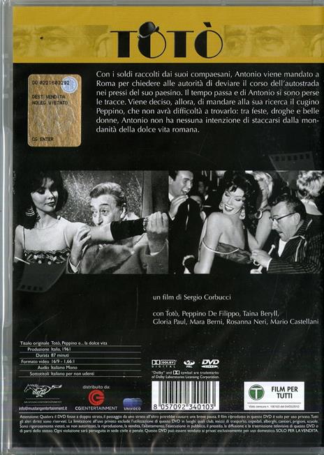 Totò, Peppino e la dolce vita di Sergio Corbucci - DVD - 2