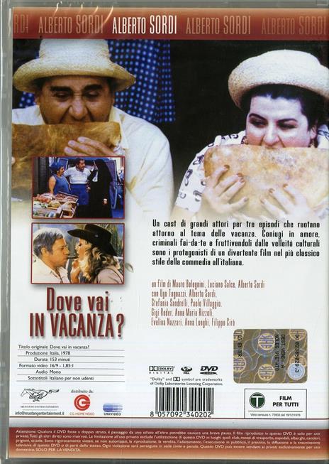 Dove vai in vacanza? di Mauro Bolognini,Luciano Salce,Alberto Sordi - DVD - 2
