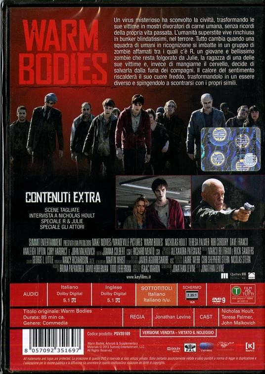 Warm Bodies di Jonathan Levine - DVD - 2