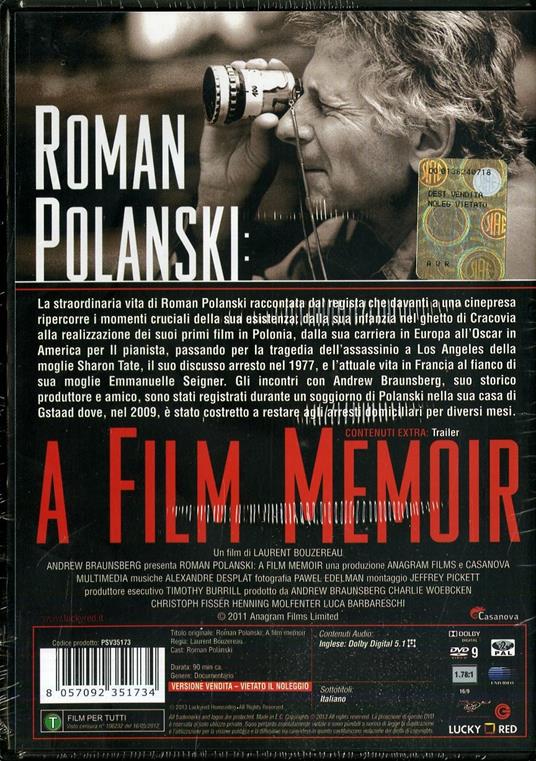 Roman Polanski. A Film Memoir di Laurent Bouzereau - DVD - 2