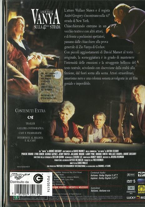 Vanya sulla Quarantaduesima strada di Louis Malle - DVD - 2