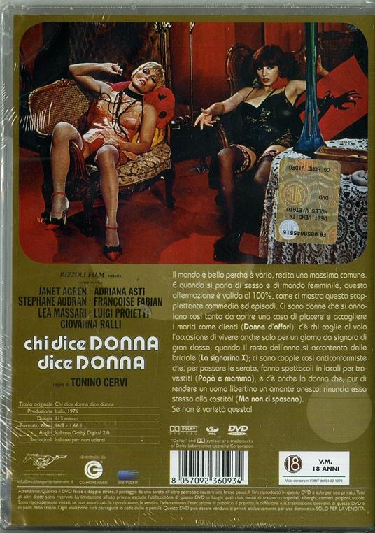 Chi dice donna dice donna di Tonino Cervi - DVD - 2