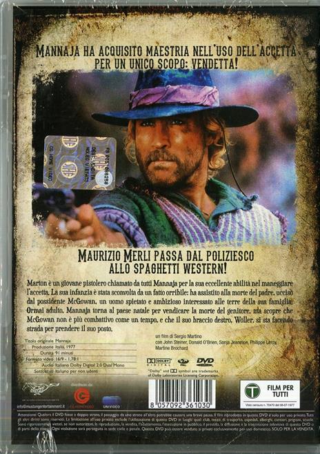 Mannaja di Sergio Martino - DVD - 2