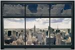 Pannelli Decorativi New York Window Blinds Quadro, Legno, Multicolore, 90x1.8x60 cm