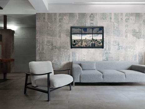 Pannelli Decorativi New York Window Blinds Quadro, Legno, Multicolore, 90x1.8x60 cm - 2