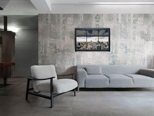 Pannelli Decorativi New York Window Blinds Quadro, Legno, Multicolore, 90x1.8x60 cm - 2