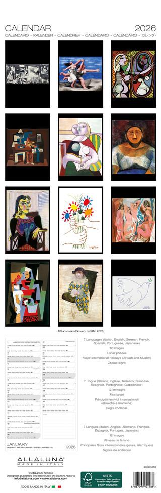 Calendario da muro 2026 Picasso Allaluna - 16 x 49 cm
