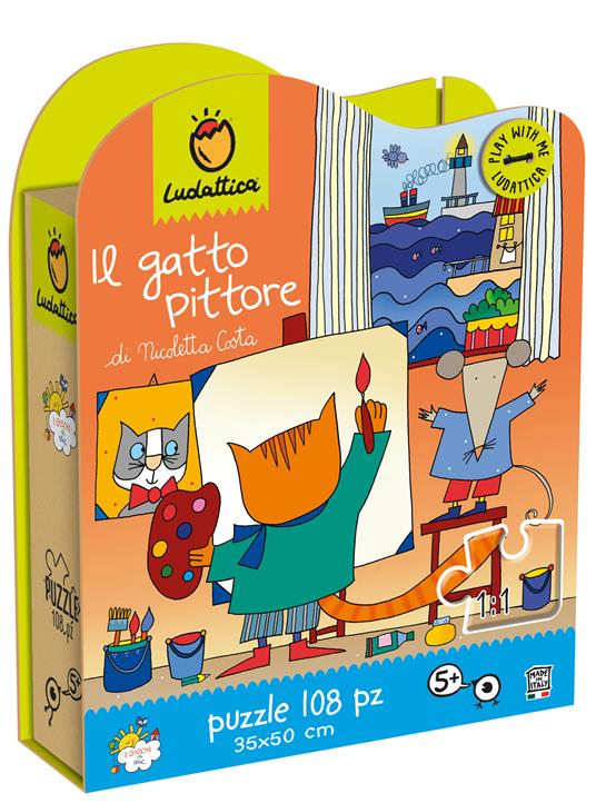 Puzzle Lisciani Il gatto pittore 108 pezzi