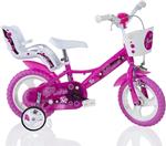 SCH Bici Roses 12'' Rosa-3-5 Anni, Bicicletta Bambino, Rosa, 12