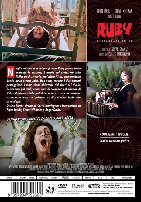 Ruby (Restaurato In HD) (DVD) di Curtis Harrington - DVD - 2