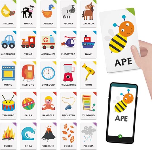 Headu - Flashcards Parlanti Suoni, Versi e Rumori, 4 Giochi per i più Piccoli - 3