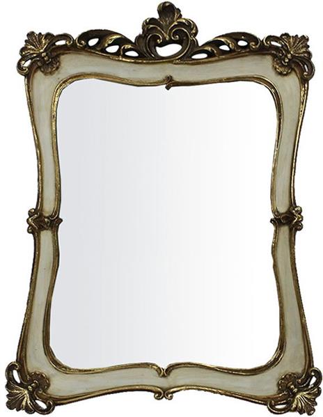 Specchio Specchiera da Parete e Appendere L40xPR4xH54 cm finitura argento/bianco anticato.