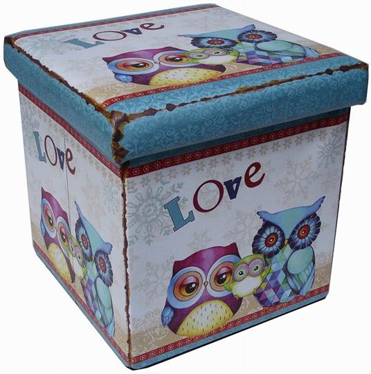 Pouf contenitore 38x38x38cm Scatola porta giochi bambini Portagiochi  bambini contenitori con coperchio Pouf contenitore giochi - Biscottini -  Idee regalo