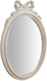 Specchio Specchiera da Parete e Appendere in legno finitura bianco anticato L22xPR2,5xH32 cm Made in Italy