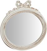 Specchio Specchiera da Parete e Appendere in legno finitura bianco anticato L28xPR3xH27 cm Made in Italy