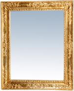 Specchio Specchiera da Parete e Appendere verticale/orizzontale in legno finitura foglia oro anticato L91xPR5xH111 cm Made in It
