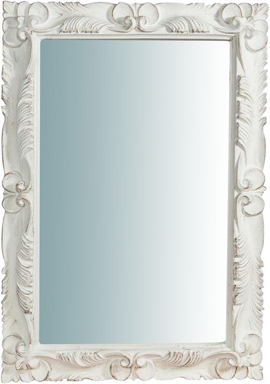 Specchio da parete camera da letto 95x66 cm Specchio shabby chic bianco  Specchio parete per la casa - Biscottini - Idee regalo