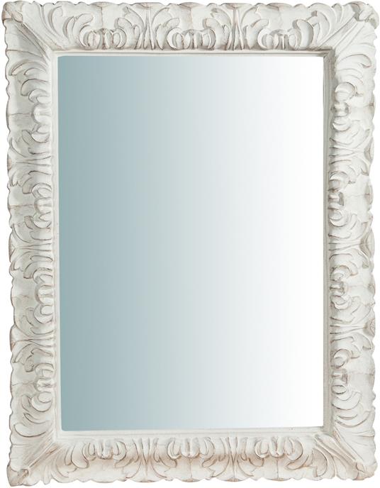 Specchio Specchiera da Parete e Appendere verticale/orizzontale in legno  finitura bianca anticata L70xPR4,5xH90 cm Made in Italy - Biscottini - Idee  regalo