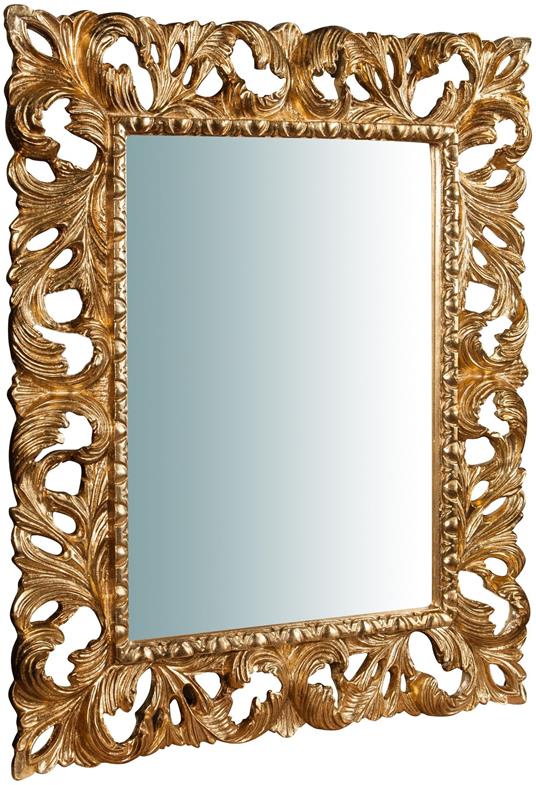 Specchio da parete barocco 101x82x6 cm Originale specchio vintage da parete  con cornice lavorata Made in Italy - Biscottini - Idee regalo