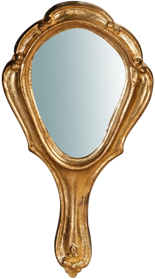Specchio con manico vintage 20x11 cm Specchio da trucco con manico Specchio  da tavolo vintage