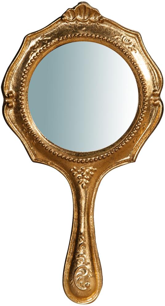 Specchio con manico vintage 29x15 cm Specchio da trucco con manico Specchio  da tavolo vintage