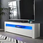 Mobile TV Porta Televisore con Luci LED Telecomando Design Moderno 2 Ante Bianco