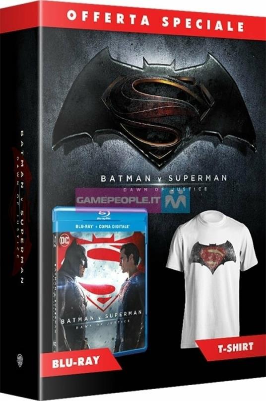 Batman V Superman: Down of Justice. Con T-Shirt L (Blu-ray) di Zack Snyder - Blu-ray