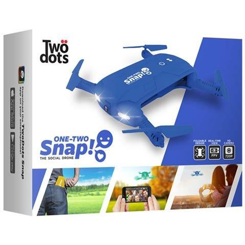 Snap The Social Drone Cam Two Dots HD 1Mpx con Giroscopio stabilizzatore a 6 assi colore Blu