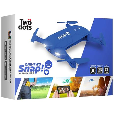 Snap The Social Drone Cam Two Dots HD 1Mpx con Giroscopio stabilizzatore a 6 assi colore Blu - 2