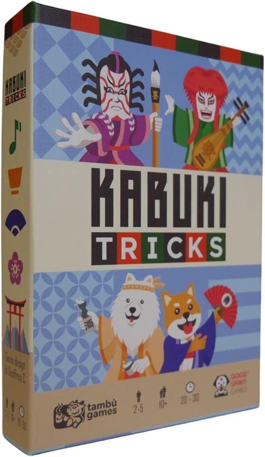 Kabuki Tricks, Gioco da Tavolo di Carte per 2-5 Giocatori, Durata 20-30 Minuti, Tambù Games